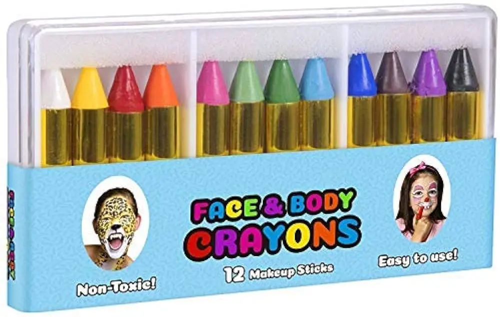 Face & body crayons 12 color makeup sticks