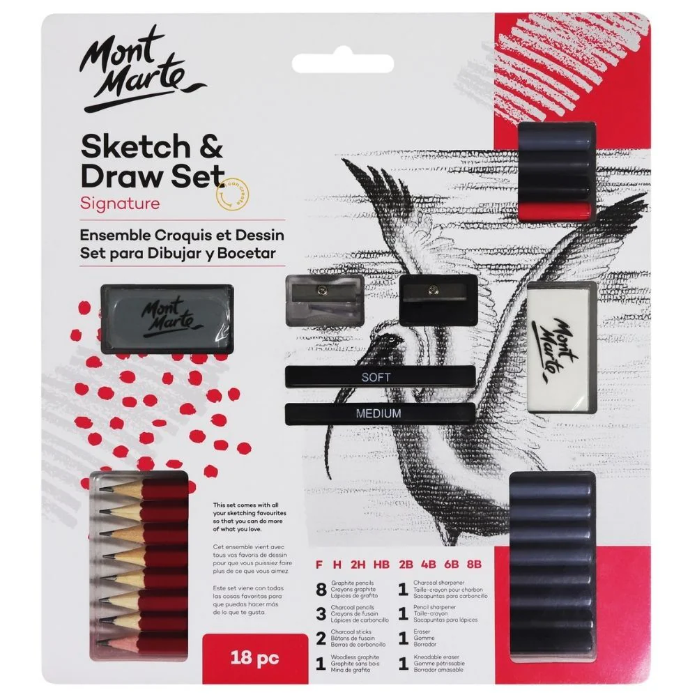 Mont marte sketch & draw set 18 pcs