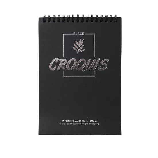 Croquis black sketchbook A5 - 20 sheets