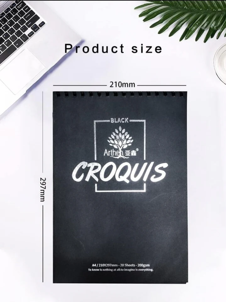 Croquis black sketchbook A4