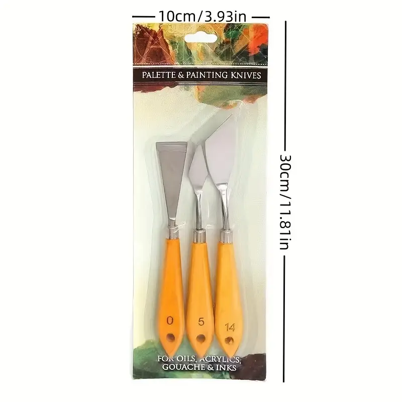 Palette & painting knives 3 pcs 