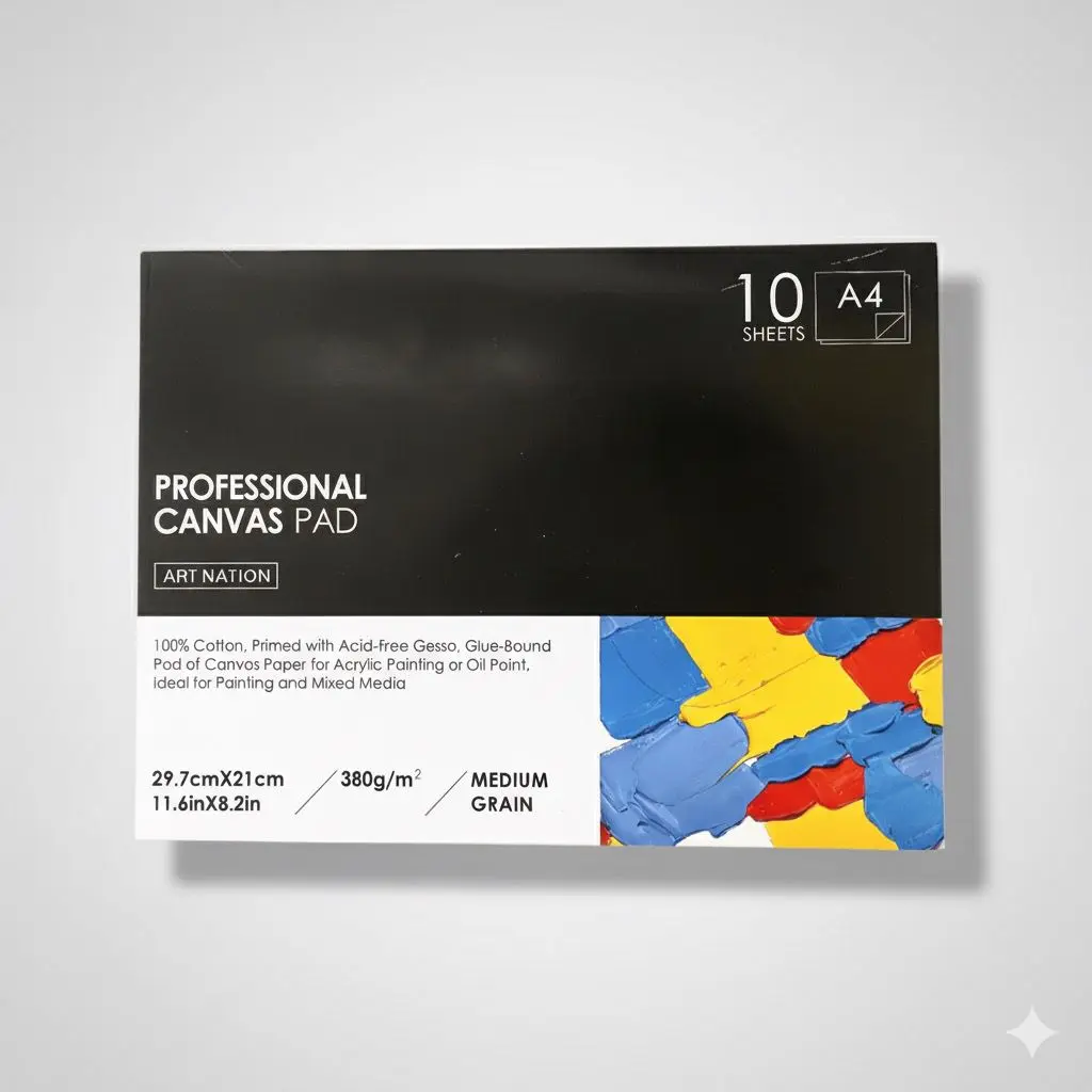 Art nation professional canvas pad A4 -10 sheets