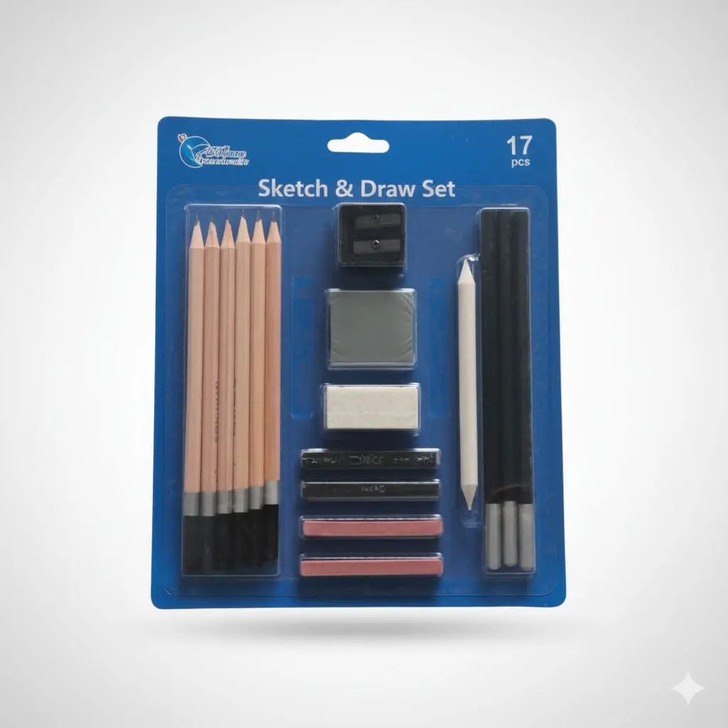 Sketch & drawing set 17 pcs 