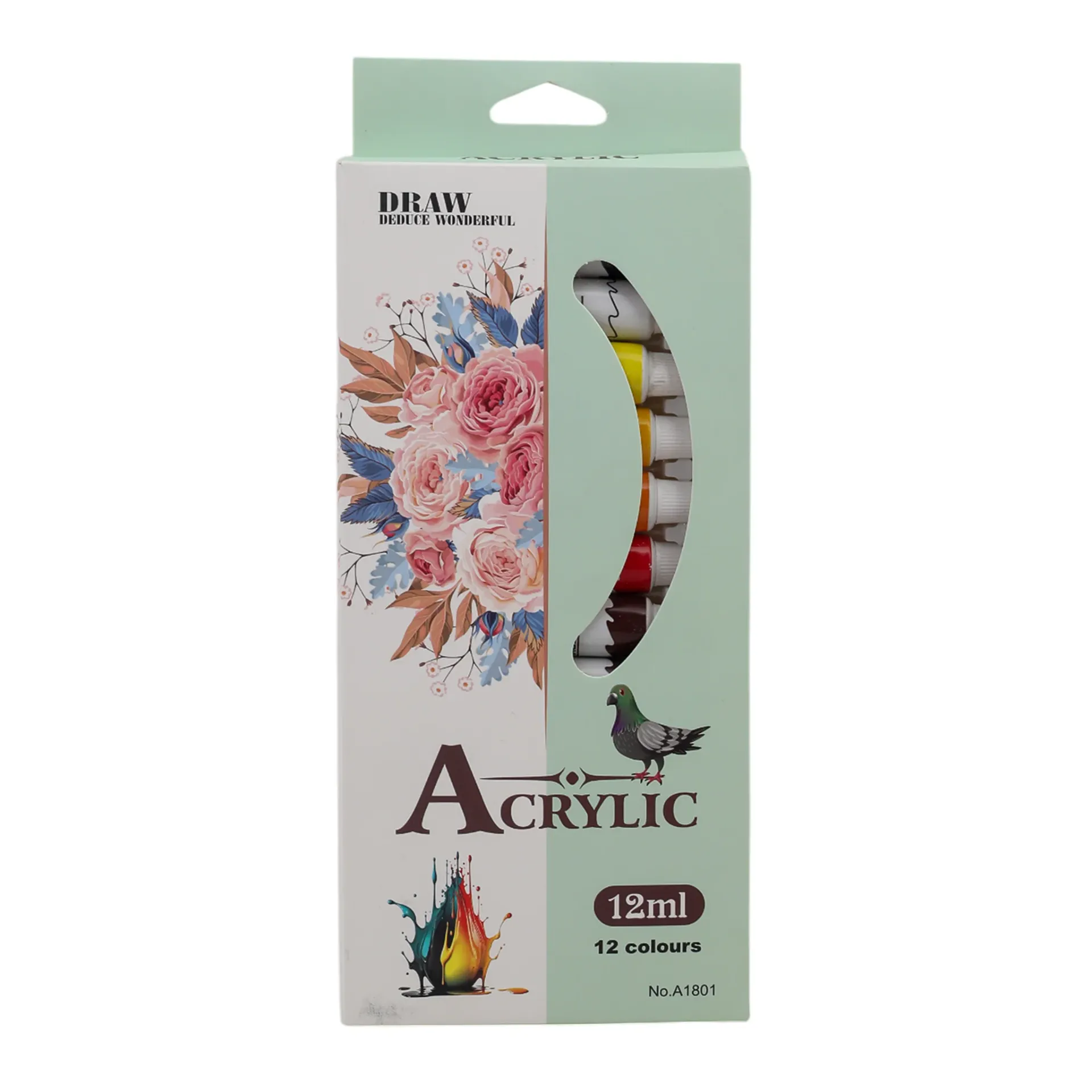 Draw acrylic color 12 ml 12 color 