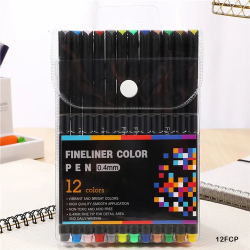 Fineliner color pen 12 color 0.4mm 