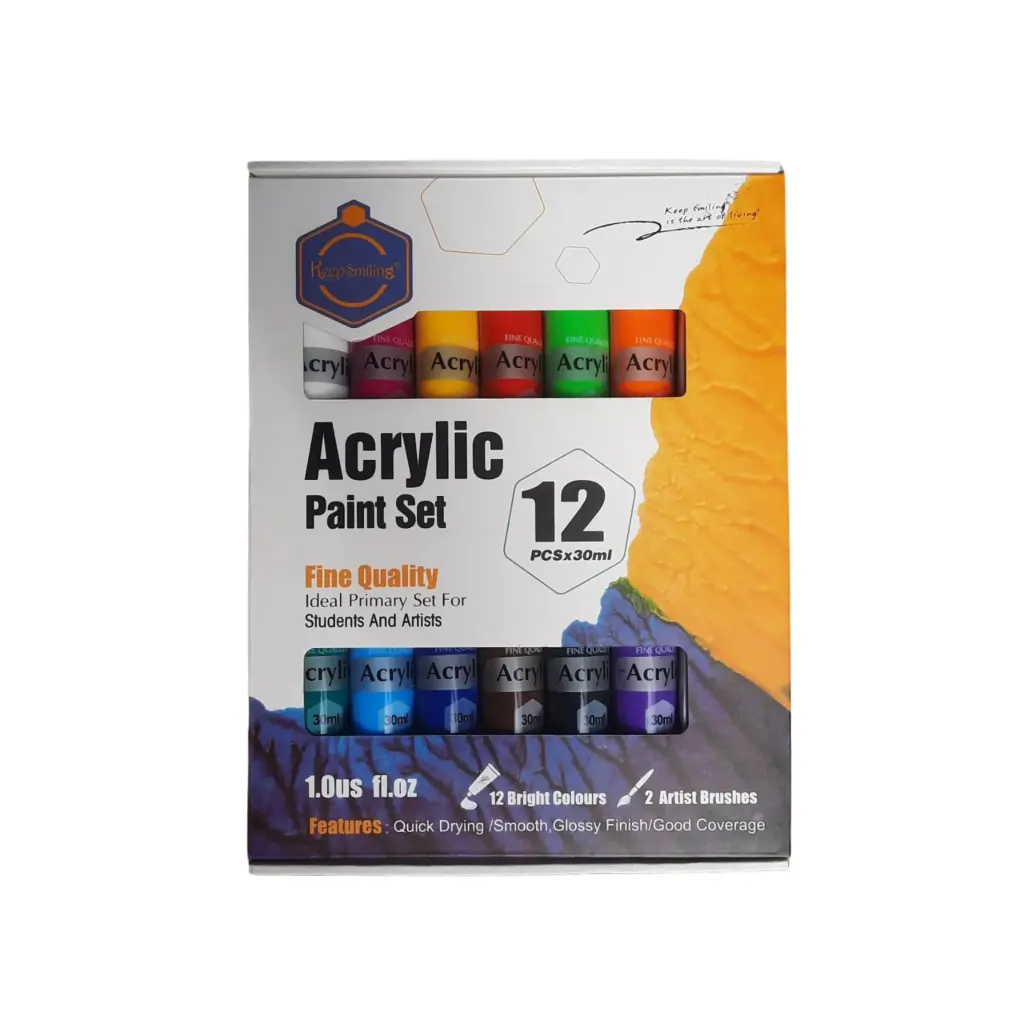 Fine quality acrylic paint 30ml 12 color