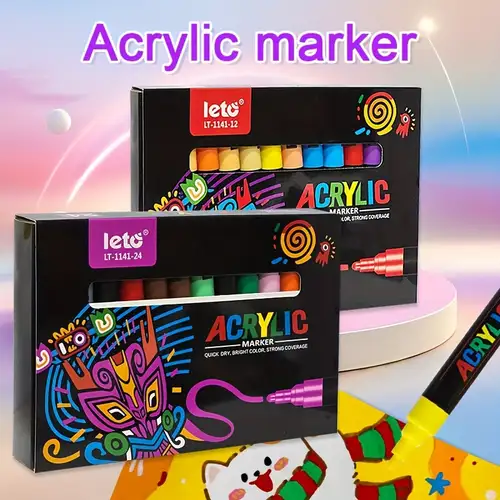 Leto acrylic marker set 12 color 