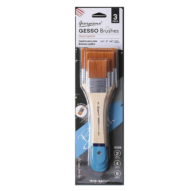 Giorgione gesso brushes 3 pcs 