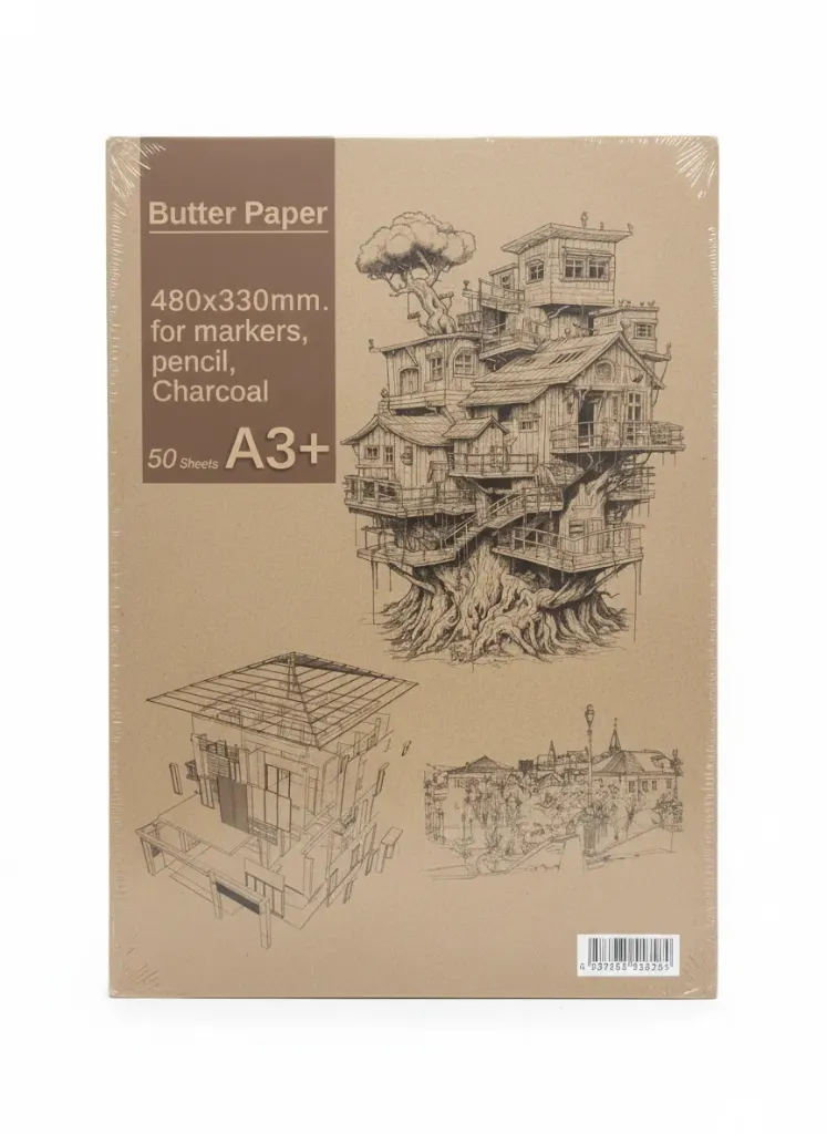 Butter paper A3+ for markers , pencil , charcoal 50 sheet's