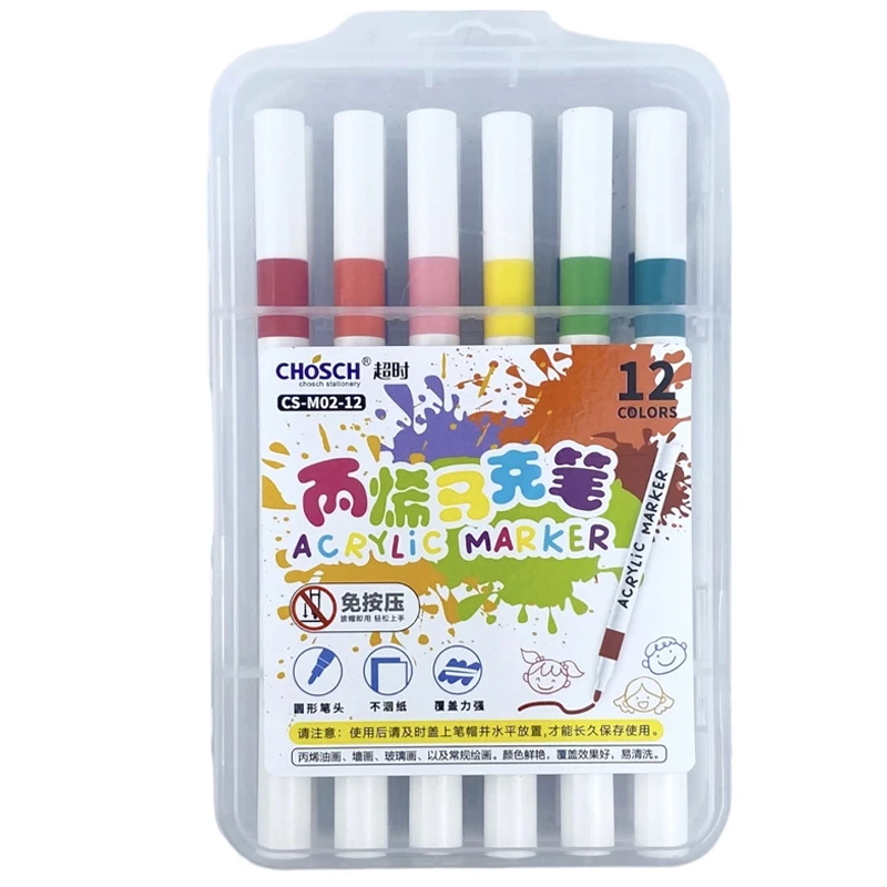 Chosch Acrylic marker pen 12 color set