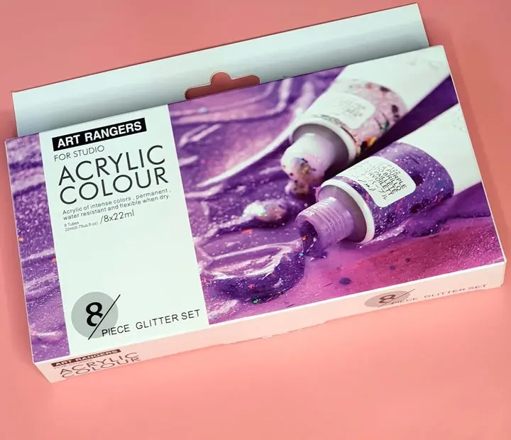 Art rangers acrylic paint 22ml * 8 colors set glitter color