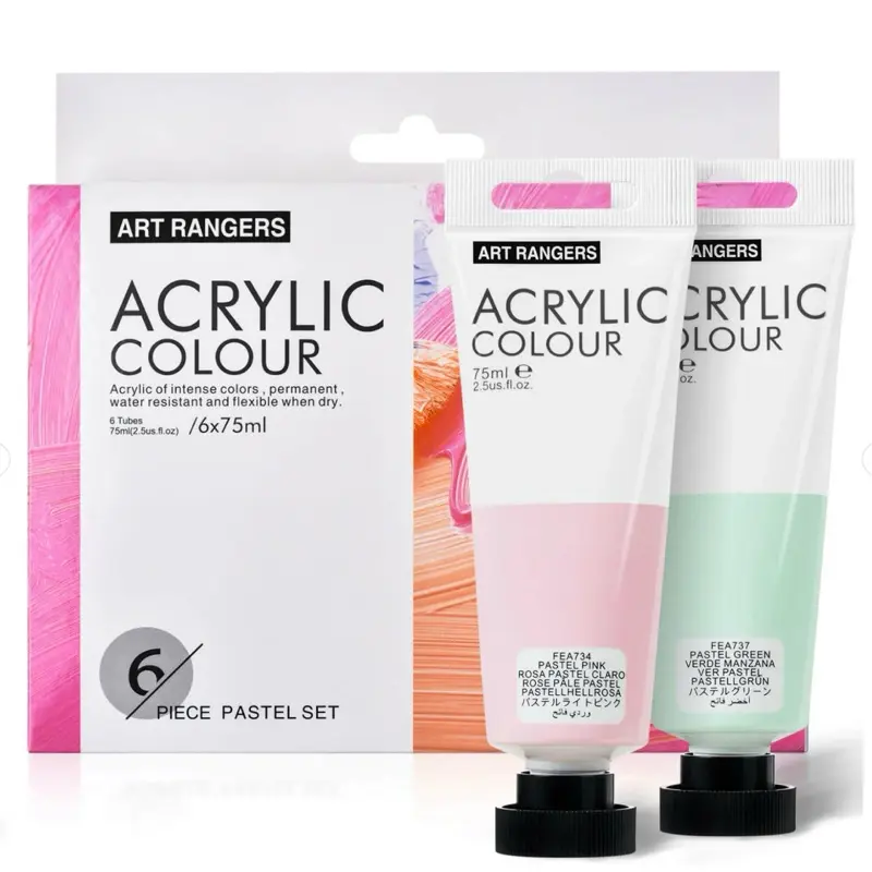 Art rangers acrylic paint 75ml * 6 colors set pastel color
