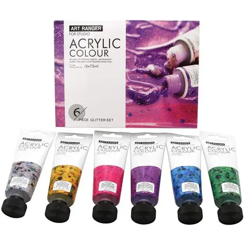 Art rangers acrylic paint 75ml * 6 colors set glitter color
