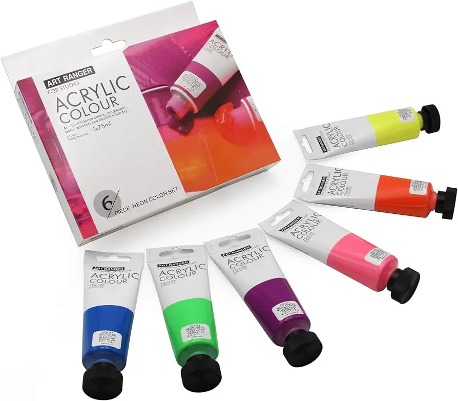 Art rangers acrylic paint 75ml * 6 colors set neon color