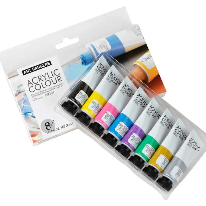 Art rangers acrylic paint 22ml * 8 colors set metallic color