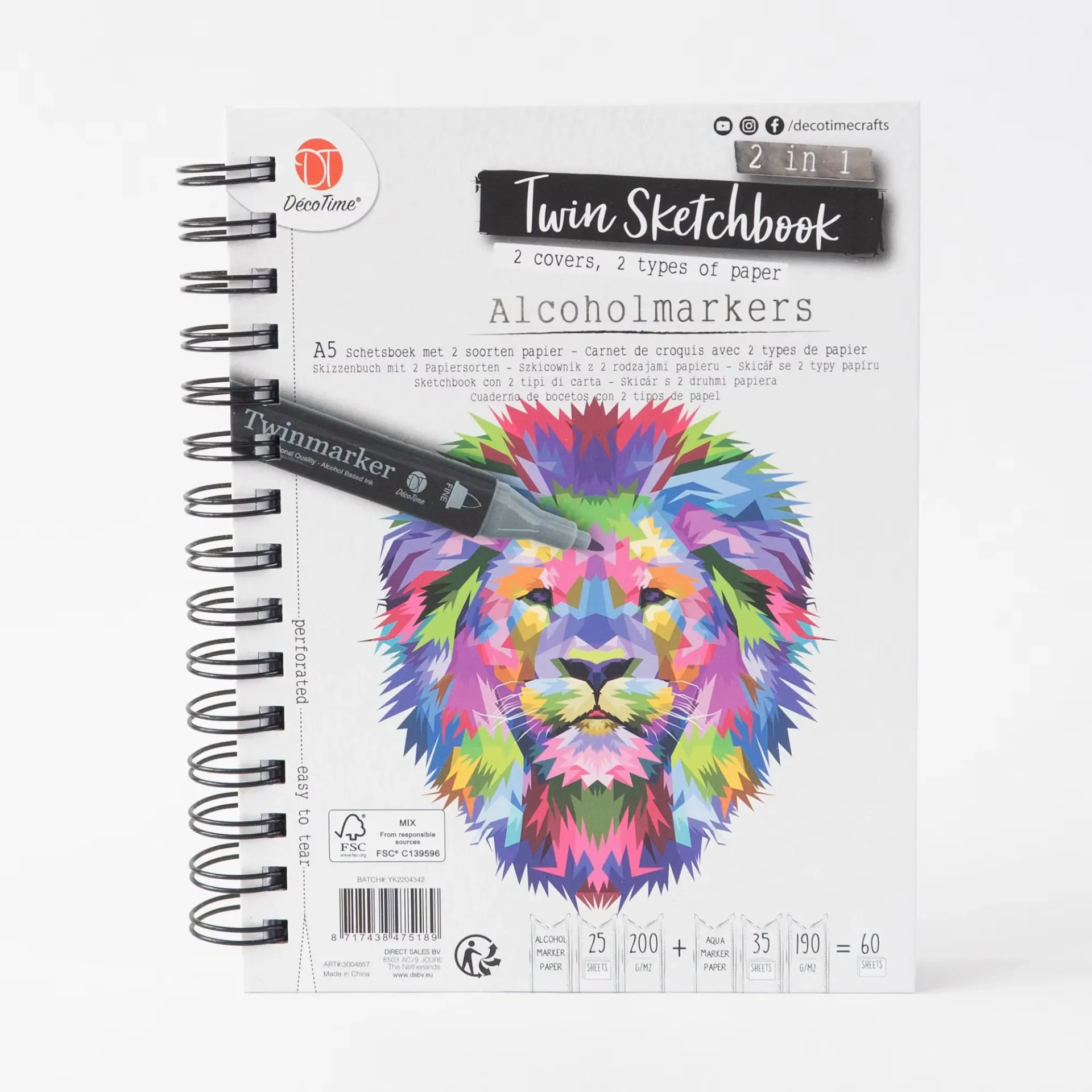 2 cover sketch book A5 - 60 sheet's