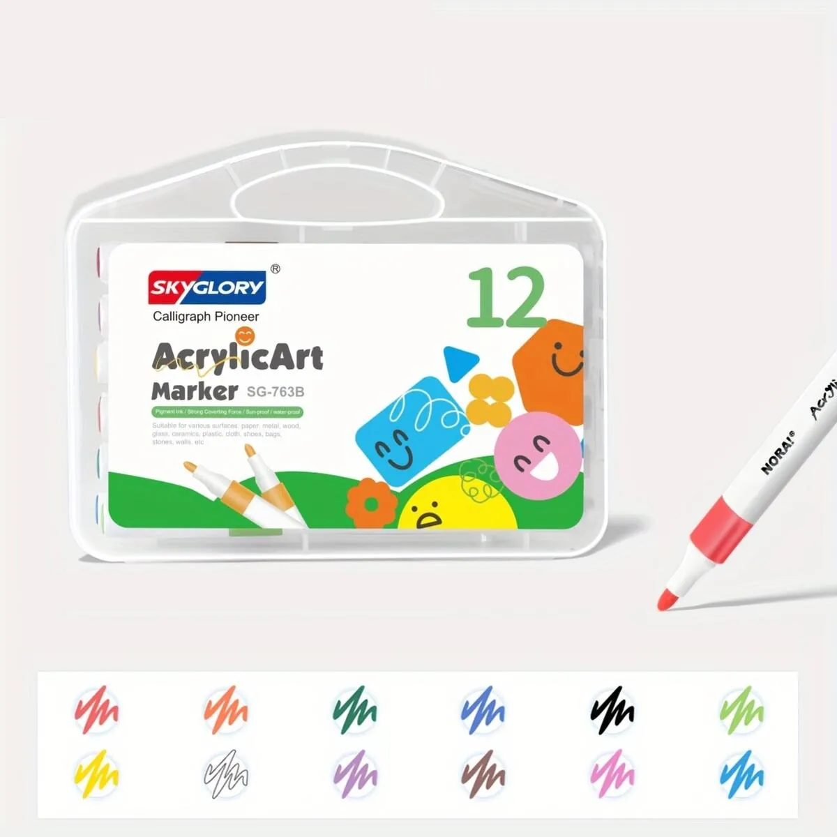 Skyglory acrylic pen - 12 color set