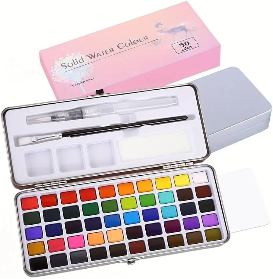 Solid water color 50 pcs